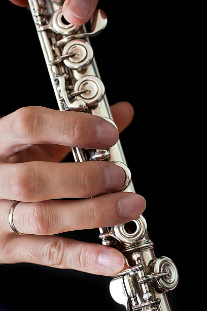 istock Flute in the musician's hands closeup 599973104