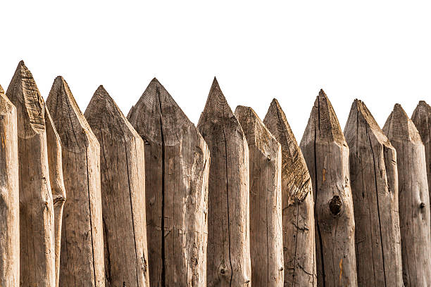 istock Fence made of stakes 599975242