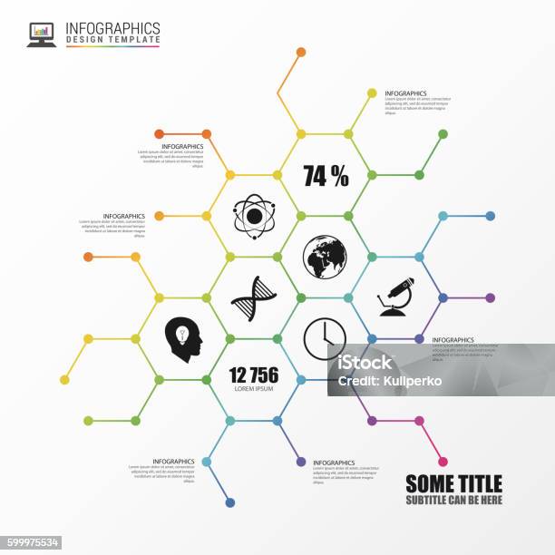 Thin Line Flat Element For Infographic Template For Diagram Stock Illustration - Download Image Now