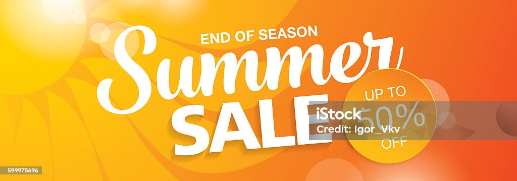 Summer Sale banner Vector illustration Summer stock vector