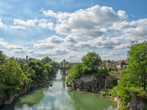 Orthez old bridge in the pyrenees