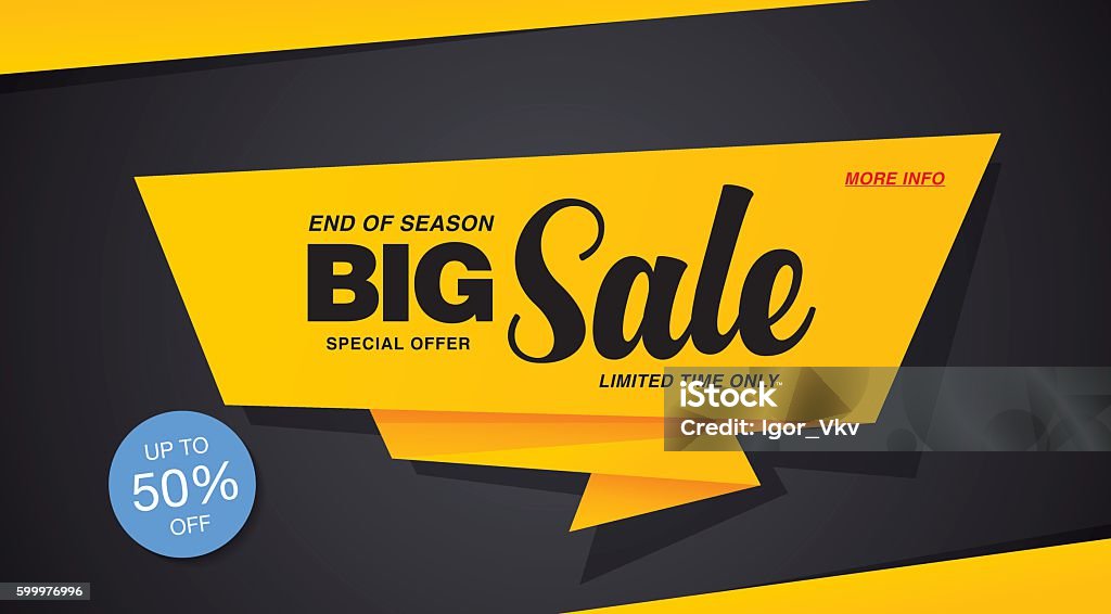 Big sale template banner Vector illustration Sale stock vector