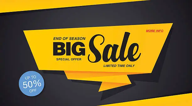 Vector illustration of Big sale template banner