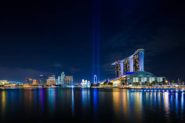 singapur marina bay - singapore harbour stock-fotos und bilder