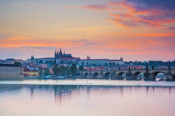istock River Vltava sunset Prague Czech Republic Europe 599978358