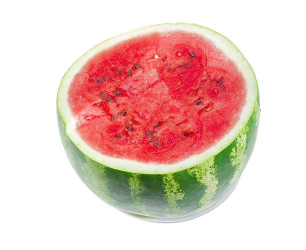 istock Watermelon cut off across on a light background 599982204