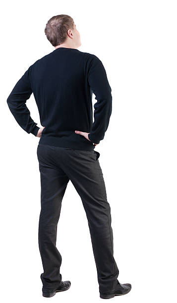 istock back view of Business man  looks ahead 599982812