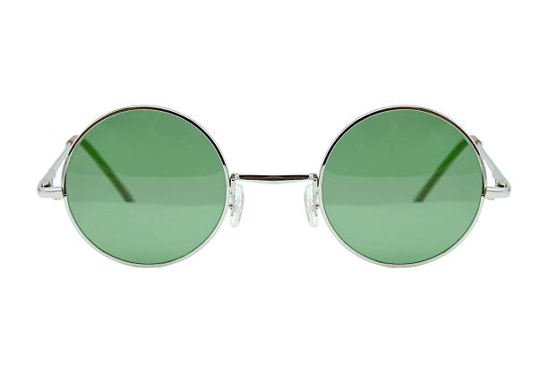 istock Retro sunglasses, Round sunglasses isolated on white background 599983006