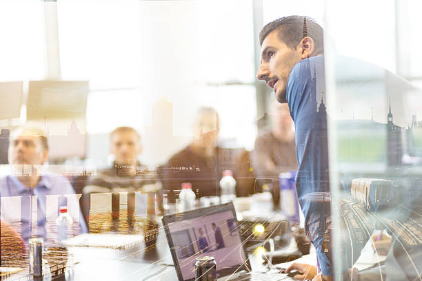 istock Business presentation on corporate meeting. 599983402