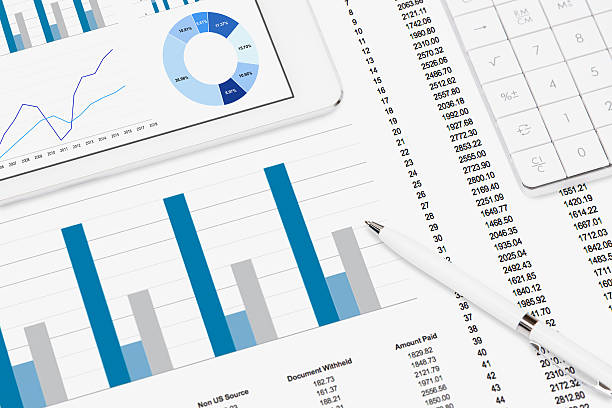istock Business chart on the printed media 599983522