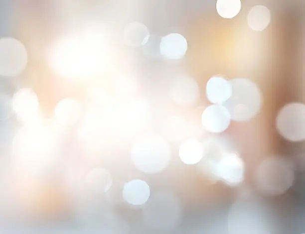 Photo of Xmas new year winter blurred lights illustration background.