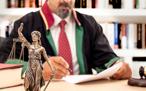 Judge in courtroom