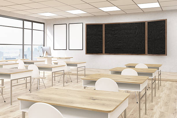 istock Interior of classroom in university 599996522