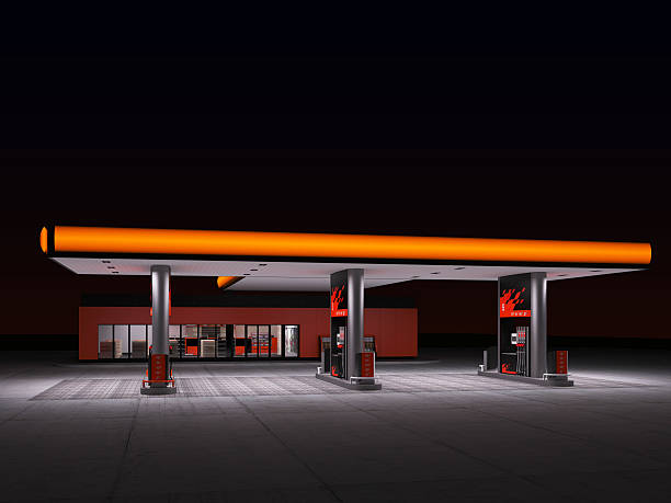 istock night view of gas refuel station 599999726