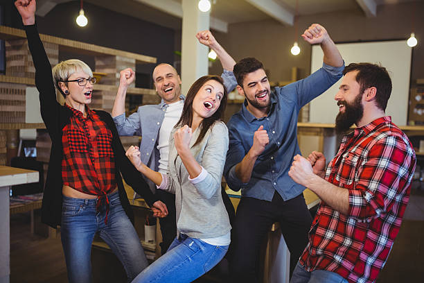 istock Business people enjoying in creative office 599999778