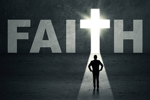 istock Man standing in faith door 599999912