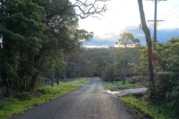 istock Looking down a rural street in North-West NSW, Australia 600056736