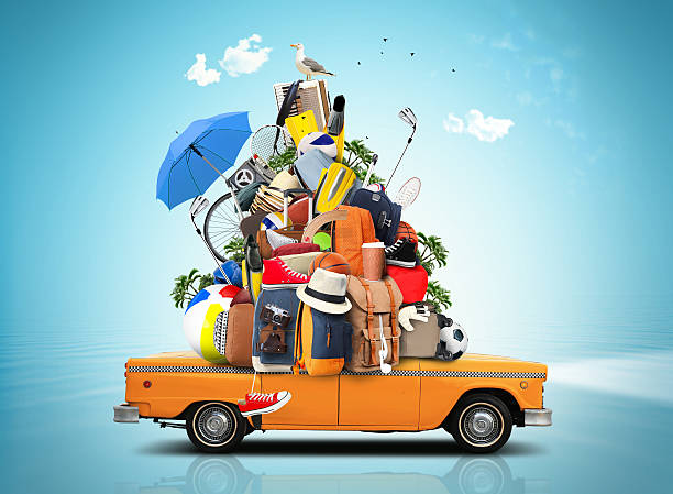 отдых и путешествия  - beach suitcase vacations summer стоковые фото и изображения