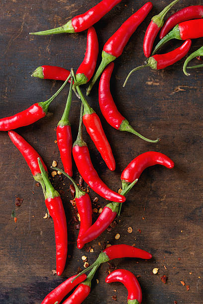 istock Heap of red hot chili peppers 600057428