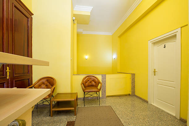 istock Lobby and reception desk in a hotel 600059802