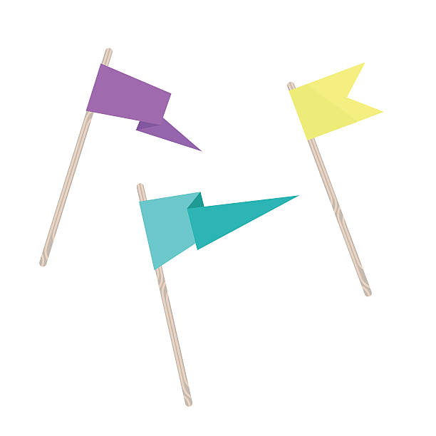 Three Flags On A Pole Stock Image Image Of Triangle
