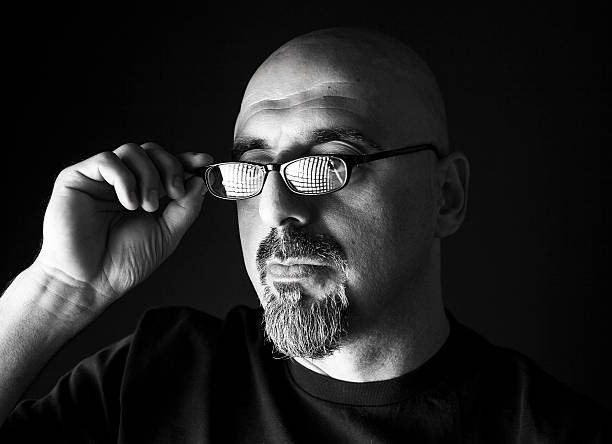 istock Man portrait on black background 600065128