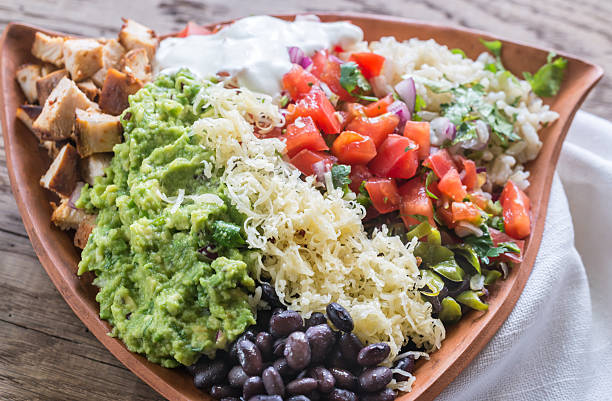 istock Chicken burrito bowl 600065506