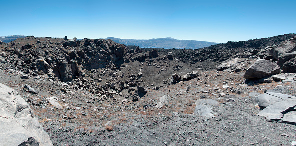 Panoramic of Santorini volcano new