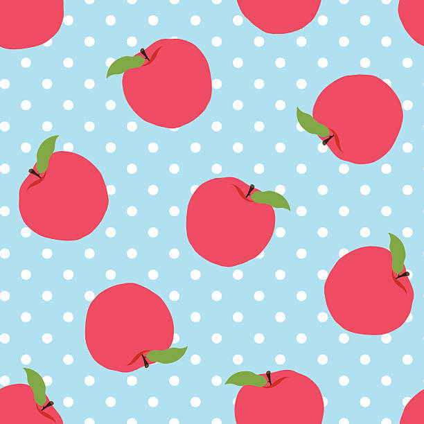 abstrakcyjne tło wzoru jabłka - apple eating little girls green stock illustrations