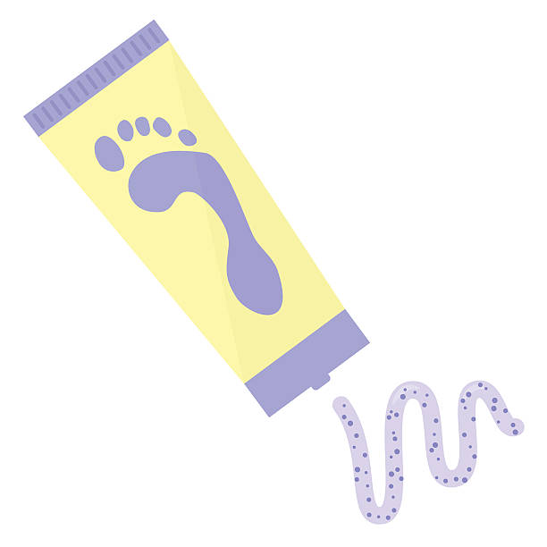 illustrations, cliparts, dessins animés et icônes de gommage des pieds dans un tube - exfoliation