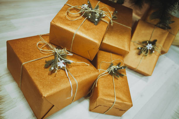 istock Christmas Decoration Over Wooden Background 600075806