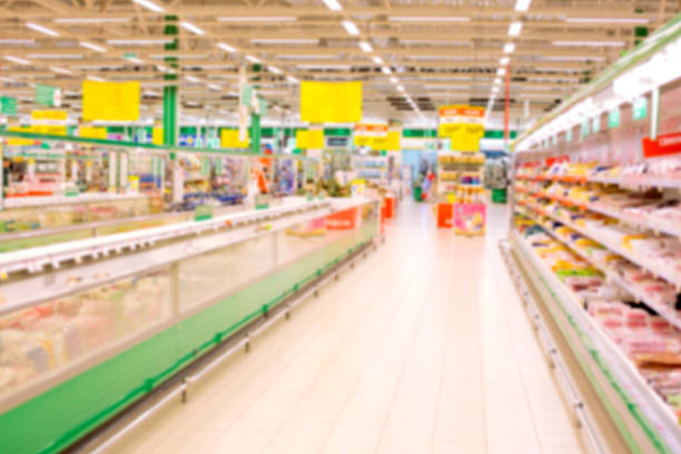 istock Blur shelf in department store 600082464