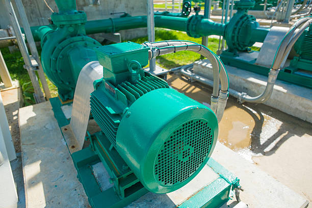 Sewage treatment plant within the pumps and pipelines
