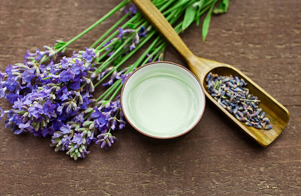 istock Lavender on a wooden background 600088094