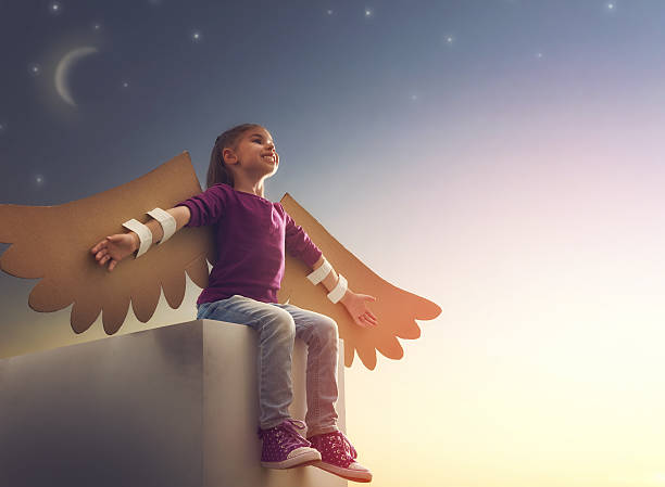 Kid with the wings of a bird