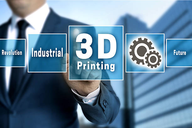 3d Printing touchscreen is operated by businessman 3d Printing touchscreen is operated by businessman. 3d printing filament photos stock pictures, royalty-free photos & images