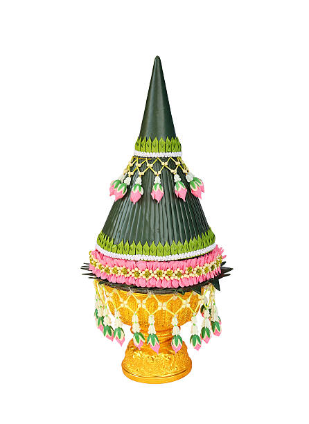 istock Thai Wedding Engagement Ceremony decoration isolated on white background 600089726