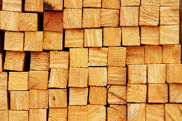 istock Wooden boards in a warehouse 600089904