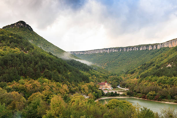 istock Autumn morning landscape. 600091324