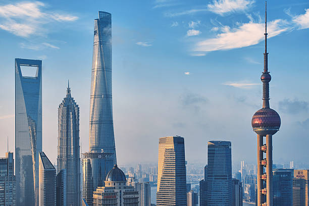 Shanghai city skyline stock photo