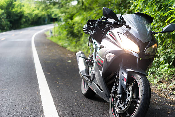 istock Motorcycle travel to the nature 600093584