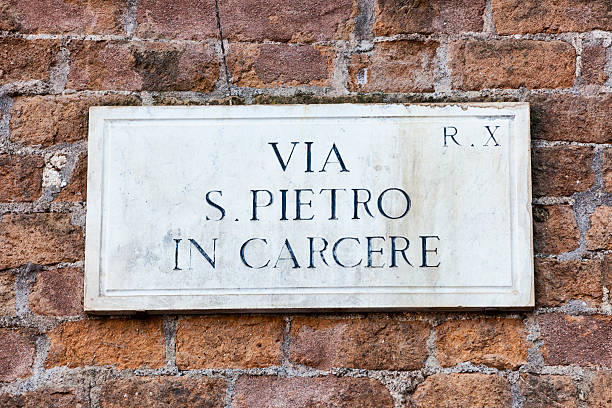 istock S. Pietro in Carcere Plaque in Rome, Italy 600093622