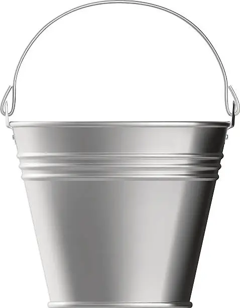 Vector illustration of Metal bucket