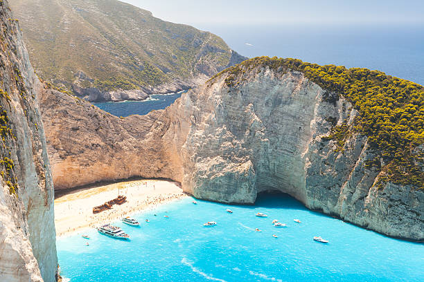 istock Greek island Zakynthos, Navagio beach 600096396