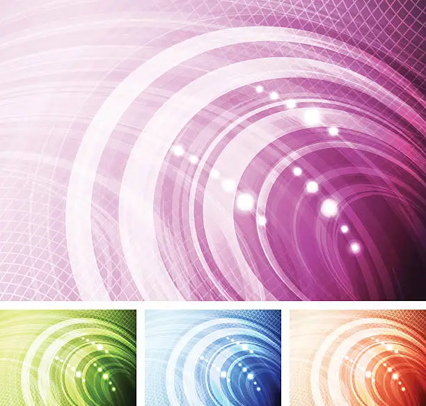 Vector illustration of Abstract multi-coloured background set