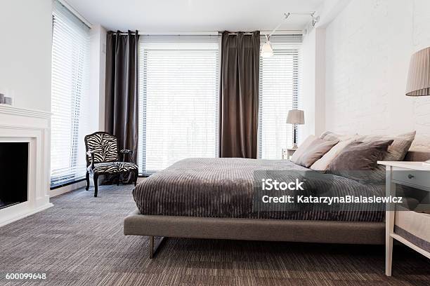 Sanctuary For Sleep And Relaxation Stock Photo - Download Image Now - Bed - Furniture, Bedroom, Bright