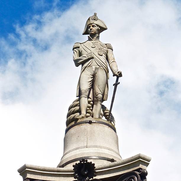 londra - trafalgar square, nelson - il monumento di nelson foto e immagini stock