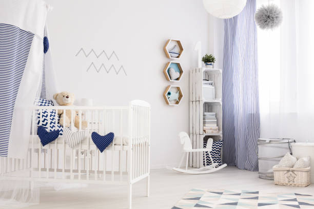 istock Nautical baby room 600132118