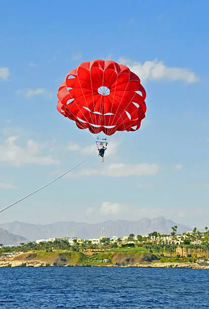 Parasailing in Egypt.