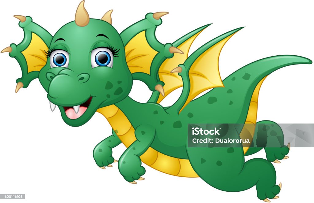 Cute Dragon Cartoon Flying Stock Illustration - Download Image Now -  Animal, Animal Body Part, Animal Hand - iStock
